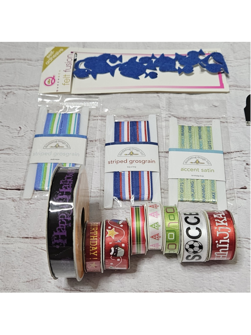 Scrapbook/Crafting Ribbon Lot of 13 All New in Package - Picture 3 of 5